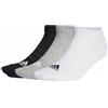 adidas Unisex - Bambini Cushioned Low-Cut 3 Pairs Calzini Invisible/Sneaker, Medium Grey Heather/White/Black