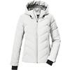 killtec Donna Giacca da sci/giacca trapuntata/giacca funzionale in look piumino con cappuccio e paraneve KSW 31 WMN SKI QLTD JCKT, gebrochenes weiss, 50, 43417-000