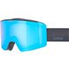 Uvex ignite FM, maschera da sci Unisex adulto, black matt/mirror blue, one size