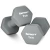 Athlyt Set di 2 manubri in neoprene, 2 x 1 kg, Grigio - Fitness e allenamento a casa