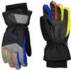 CMP - Guanti da sci in twill per bambini, Nero-Royal-Limeade, 4