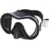 SEAC Sunrise, Maschera Monolente in Vetro Temperato per Immersione e Snorkeling con Fibbia 3D, con Testiera in Tessuto o Silicone