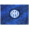 Inter Plaid linea Home in morbido poliestere, stampa Snake e logo ufficiale, coperta Blu Royal, misura 160x120 cm
