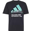 adidas Uomo Mercedes-Amg Petronas Formula 1 Team Graphic Shirt, Black/Semi Mint Rush, L