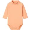 BABIDU Body neonato dolcevita a maniche lunghe 100% cotone, body neonato morbido tessuto traspirante ipoallergenico per pelli sensibili, vestiti unisex per battesimo neonato e bambina