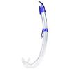 SEAC Flash, Snorkel per Immersioni Subacquee, Pesca Subacquea, Apnea e Snorkeling, con Top Anti-Onda Unisex Adulto, Trasparente/Blu, Standard