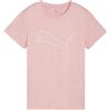 Puma W Tad Essential Heather Logo Tee Magliette Donna (Pacco da 1)