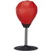 Relaxdays Punching ball da tavolo pera boxe scrivania punch ball ufficio antistress HxLxP: 35 x 18 x 18 cm rosso-nero