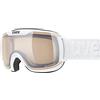 Uvex downhill 2000 S V, occhiali da sci unisex, fotocromatico e specchiato, privo di appannamenti, white/silver-clear, one size