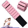 TOPESCT pesi per polsi e cavigliere indossabili set di 2 (0,5 kg/0,9 kg ciascuno),braccialetti regolabili con pesi per allenamento di forza,camminata,corsa,pilates,jogging,yoga (Pink, 2lbs/each)