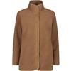 CMP - Giacca lunga da donna in pile teddy Highloft, Malto, 40