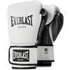 Everlast Powerlock OG Advanced 14oz Guantoni da Boxe (Bianco/Nero), per sacco, colpitori e sparring, chiusura a strappo, EverDri, schiuma C3, impugnatura ergonomica - Attrezzatura originale Everlast