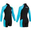 Cressi Little Shark Shorty Wetsuit Black/Blue 2mm L. Sleeve 15/16