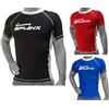 Kenneth J Lane Sphinx Rashguard Manica Corta (Blu, XL)