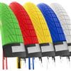 ECOVELO COPERTONE COLORATO 20 X 1.75 (47-406) + CAMERA PNEUMATICO NERO BICICLETTA GRAZIELLA CITY BIKE STRADALE BIMBO (GIALLO)