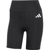 adidas Donna Optime Essentials 3Stripes Short Leggings Tights, black/white, XXS 7 inch