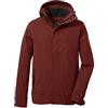 Killtec Uomo Giacca funzionale/giacca da esterno con cappuccio staccabile con cerniera KOS 87 MN JCKT_XENIOS, rust, S, 39147-000
