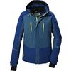Killtec Uomo Giacca da sci/giacca funzionale con cappuccio, ventilazione sotto le ascelle e protezione antineve KOW 29 MN JCKT, mittelblau, S, 41933-000