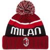 A.C. Milan - New Era Cappello, Berretto Invernale da Uomo, Unisex, Prodotto Ufficiale, Berretto con Pompom, Adulto