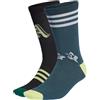 adidas HZ2918 BRAND LOVE 3PP Calzini Unisex Bambino collegiate green/black/arctic night Taglia KL