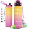 KollyKolla Borraccia 500ml/1L/1.5L,Palestra a Prova di Perdite,Motivazionale con Filtro, Bottiglia d'acqua Sportiva con Indicatore del Tempo, Borraccia per Bambino, Bambina, Sport, Scuola