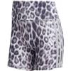 adidas Femme Seasonal Essentials Leopard Print Biker Shorts with 3-Stripes, MULTICOLOR/ice purple, XXS