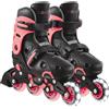Globber - Rulli GO-Skates - Rulli scalabili e regolabili - Taglia M/L dal 34 al 37, nero e rosa