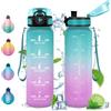Vikastar Borraccia, 500ml/1000ml/1500ML Sportiva Prova di Perdite, Borraccia Motivazionale, Sportiva Tempo, Borraccia Sportiva, con Filtro, Borracce, Bottiglia Acqua per Studio Fitness, Scuola