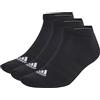 adidas Unisex - Bambini Cushioned Low-Cut 3 Pairs Calzini Invisible/Sneaker, Black/White