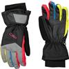 CMP - Guanti da sci in twill per bambini, Nero-B.Jewel-Strawberry, 5