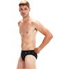 Speedo Men's Hyperboom Splice 7cm Swim Briefs | Speedos | Quick Drying | Training | Fitness | Chlorine Resistant , Black/Bolt, 26
