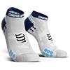 COMPRESSPORT PRO Racing Socks v3.0 Run Low, Calzini da Gara Unisex-Adult, Bianco/Blu, 2 anni
