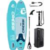 CRESSI dal 1946 - Ultra Isup Set - Tavola Sup Gonfiabile Adulti Grande Stabilità e Resistenza Completa di Accessori Pagaia Pinna Pompa Laccio Borsa Zaino - Acquamarina_320x81x15 cm Max 130 kg