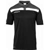 uhlsport Offense 23 Polo Shirt Uomo, Uomo, 100221301, Nero, Grigio Antracite, Bianco, M