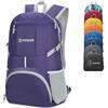 ZOMAKE Zaino Pieghevole Ultraleggero, Zainetto Leggero Ripiegabile da Viaggio 35L, Richiudibile Backpack Salvaspazio Trekking Tascabile Piccolo per Uomo Donna (Viola)