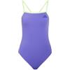 adidas Donna Thin Straps V-Back Swimsuit Swimwear, Solar Purple, 42