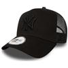 New Era New York Yankees MLB Clean Nero 9Forty A-Frame Berretto da Camionista Regolabile per Bambini