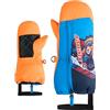 Ziener Bambino Leon-Z - Muffolo da sci/sport invernali | Antivento, idrorepellente, cerniera lunga, arancione Poison, 1