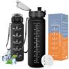 Vikaster Borraccia Sportiva, Borraccia 500ml/1000ml/1500ml, Senza BPA & Prova di Perdite, Bottiglia Acqua Bambini, Bici, Scuola, Palestra, Ufficio, Yoga