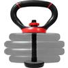 Yes4All LDN6 Impugnatura regolabile per kettlebell, convertitore di piastre per pesi, rosso