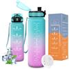 Vikaster Borraccia Sportiva, Borraccia 500ml/1000ml/1500ml, Senza BPA & Prova di Perdite, Bottiglia Acqua Bambini, Bici, Scuola, Palestra, Ufficio, Yoga
