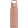 Sigg Shield One Borraccia sport (0.75 L / 1 L), Bottiglia acqua priva di sostanze inquinanti e a prova di perdita, Borraccia acciaio inossidabile con ONE Top, Nero, 0.75 L