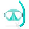 Cressi dal 1946 - Nautilus Combo - Maschera Force Lenti Separate in Policarbonato + Snorkel Vibe Tubo TPR Boccaglio Silicone Ideale per Snorkeling e Nuoto in Superficie - Acquamarina_Taglia Unica