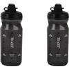 ZEFAL Pack Sense Soft 65 No Mud - Set di due Borracce Bici e MTB Con Protezione Della Tettarella - Senza BPA - Borraccia Ciclismo e Sportiva Inodore e Leggera - 2 x 650ml, Nero Fume