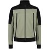 CMP - Giacca da uomo con cappuccio fisso in softshell accoppiato, Sage, 50