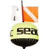 SEAC Boa Sferica Fluorescente di Segnalazione con Bandierina e Sagola 25 mt Unisex Adulto, Giallo, 57 cm