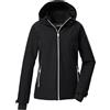 Killtec Donna Giacca da sci/giacca funzionale con cappuccio e paraneve KSW 33 WMN SKI JCKT, schwarz, 40, 43418-000