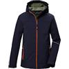 killtec Bambini e ragazzi Giacca softshell/giacca da esterno con cappuccio KOW 366 BYS SFTSHLL JCKT, dunkelnavy, 128, 42161-000