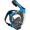 CRESSI dal 1946 - Duke Action Full Face Mask - Maschera Integrale CO2 Sicuro Grande Visione Snorkeling no Fog con Tubo Dry e Supporto Action Cam - Nero/Blu - S/M - Unisex