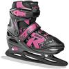 Roces Jokey, Pattino da Ghiaccio Allungabile Bimba, Nero/Fuchsia, 30-33